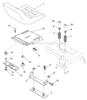 Seat Assembly Diagram and Parts List for 917276320  Craftsman Lawn Tractor