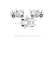 Page G Diagram and Parts List for 917276330  Craftsman Lawn Tractor