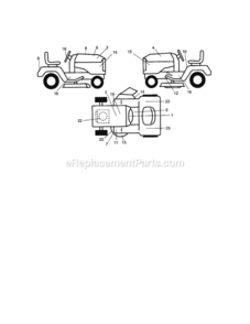 Page G Diagram and Parts List for 917276340  Craftsman Lawn Tractor