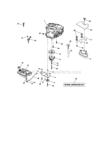 Page E Diagram and Parts List for 917276341  Craftsman Lawn Tractor