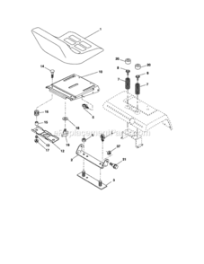 Page F Diagram and Parts List for 917276341  Craftsman Lawn Tractor