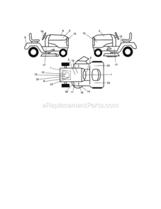 Page G Diagram and Parts List for 917276360  Craftsman Lawn Tractor