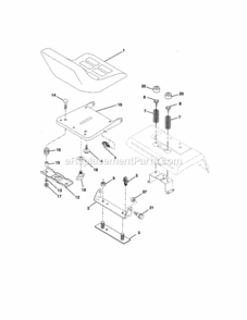 Page F Diagram and Parts List for 917276361  Craftsman Lawn Tractor