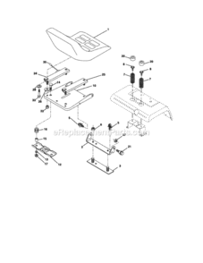 Page F Diagram and Parts List for 917276380  Craftsman Lawn Tractor