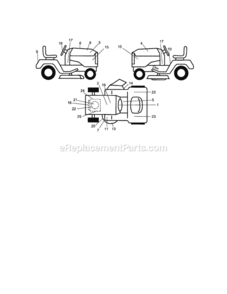Page G Diagram and Parts List for 917276380  Craftsman Lawn Tractor