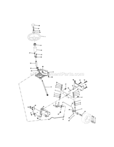 Steering_Assembly Diagram and Parts List for 917276390  Craftsman Lawn Tractor