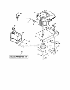 Part Location Diagram of 404470 Craftsman Fuel Tank Assembly