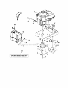 Page E Diagram and Parts List for 917276621  Craftsman Lawn Tractor