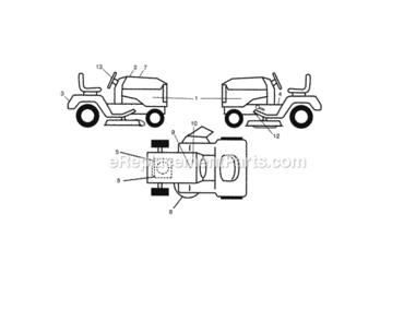 Page G Diagram and Parts List for 917276621  Craftsman Lawn Tractor