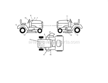 Page G Diagram and Parts List for 917276700  Craftsman Lawn Tractor