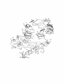 Page B Diagram and Parts List for 917276701  Craftsman Lawn Tractor