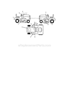 Page G Diagram and Parts List for 917276701  Craftsman Lawn Tractor