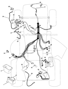 Electric Diagram and Parts List for 917276761  Craftsman Lawn Tractor