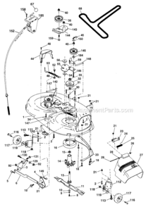 Mower_Deck Diagram and Parts List for 917276761  Craftsman Lawn Tractor