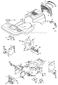 Chassis_And_Enclosures Diagram and Parts List for 917276761  Craftsman Lawn Tractor