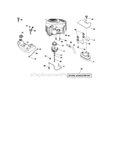 Page E Diagram and Parts List for 917276802  Craftsman Lawn Tractor