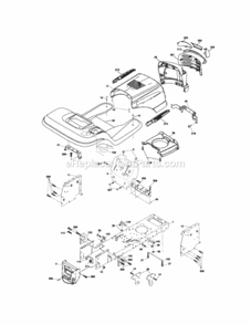 Page B Diagram and Parts List for 917276813  Craftsman Lawn Tractor