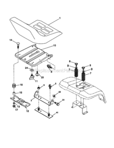 Part Location Diagram of 188939 Craftsman Seat.xc110.b