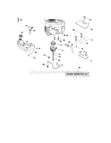 Page E Diagram and Parts List for 917276840  Craftsman Lawn Tractor