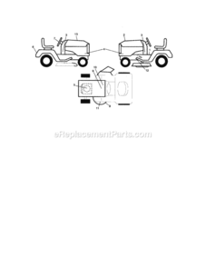 Page G Diagram and Parts List for 917276840  Craftsman Lawn Tractor