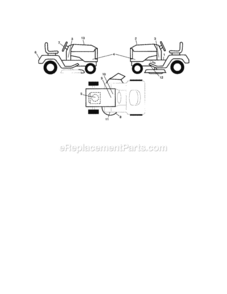 Page G Diagram and Parts List for 917276842  Craftsman Lawn Tractor