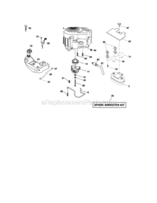 Page E Diagram and Parts List for 917276863  Craftsman Lawn Tractor