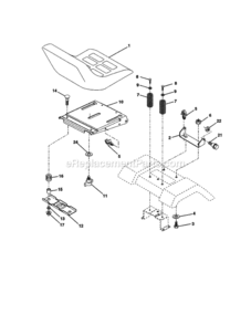 Page E Diagram and Parts List for 917277060  Craftsman Lawn Tractor