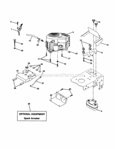 Page H Diagram and Parts List for 917277060  Craftsman Lawn Tractor