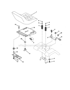 Page E Diagram and Parts List for 917277061  Craftsman Lawn Tractor