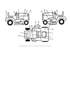 Page F Diagram and Parts List for 917277061  Craftsman Lawn Tractor