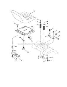 Page E Diagram and Parts List for 917277070  Craftsman Lawn Tractor