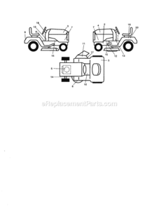 Page F Diagram and Parts List for 917277070  Craftsman Lawn Tractor