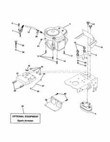 Part Location Diagram of 1700612 Craftsman Screw Hex Wsh 3/8-16 X 3/4