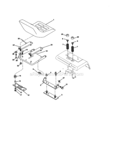 Page E Diagram and Parts List for 917277090  Craftsman Lawn Tractor