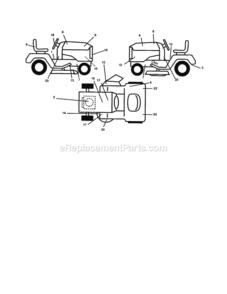 Page F Diagram and Parts List for 917277090  Craftsman Lawn Tractor