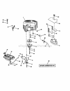 Page H Diagram and Parts List for 917277090  Craftsman Lawn Tractor