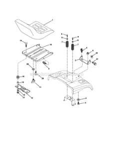 Page E Diagram and Parts List for 917277101  Craftsman Lawn Tractor