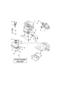 Page H Diagram and Parts List for 917277101  Craftsman Lawn Tractor