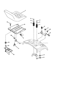 Page E Diagram and Parts List for 917277102  Craftsman Lawn Tractor