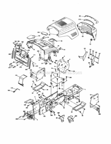 Page B Diagram and Parts List for 917277104  Craftsman Lawn Tractor