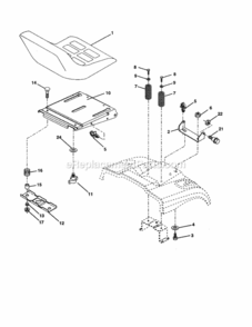 Page E Diagram and Parts List for 917277104  Craftsman Lawn Tractor