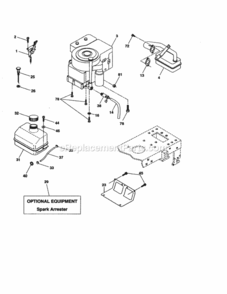 Page H Diagram and Parts List for 917277111  Craftsman Lawn Tractor
