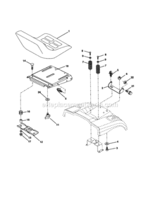 Page E Diagram and Parts List for 917277120  Craftsman Lawn Tractor