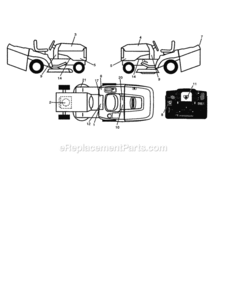 Page F Diagram and Parts List for 917277120  Craftsman Lawn Tractor