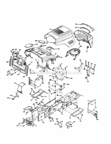 Page B Diagram and Parts List for 917277121  Craftsman Lawn Tractor