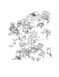 Page B Diagram and Parts List for 917277122  Craftsman Lawn Tractor