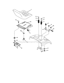 Page E Diagram and Parts List for 917277122  Craftsman Lawn Tractor