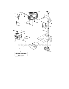 Page H Diagram and Parts List for 917277122  Craftsman Lawn Tractor