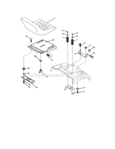 Page E Diagram and Parts List for 917277123  Craftsman Lawn Tractor
