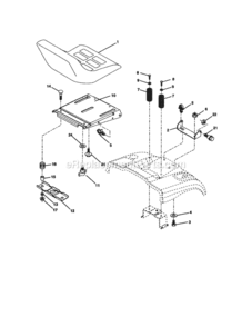 Page E Diagram and Parts List for 917277180  Craftsman Lawn Tractor
